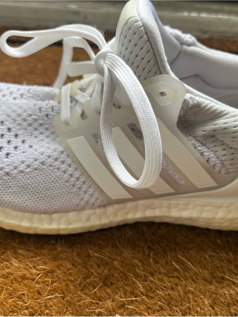 adidas White Knit Ultraboost Athletic Sneakers - Picture 9 of 10